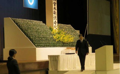 戦没者追悼式に、滋賀県の代表として出席。